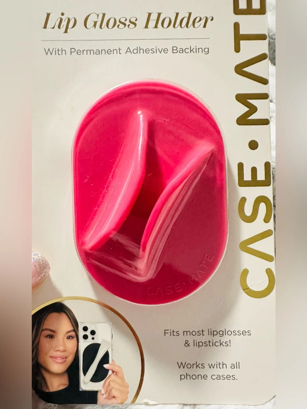 Heyday Pink and Navy Phone Pop-In Cases with Charms Case Mate Lip Gloss Holder 🩷